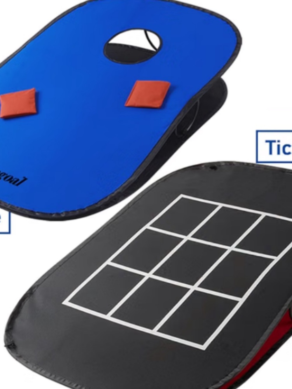 2 in 1 tic tac toe/cornhole travel pack